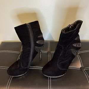 SKO by A&B Faux Suede Embellished Bootie